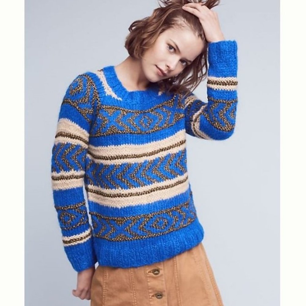 Anthropologie Nomadic Shimmered Pullover Size 2 M